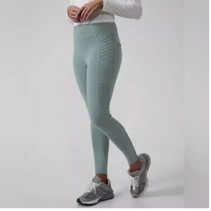 Athleta Delancey Moto Tight Legging Size M- Minimalistic Gray